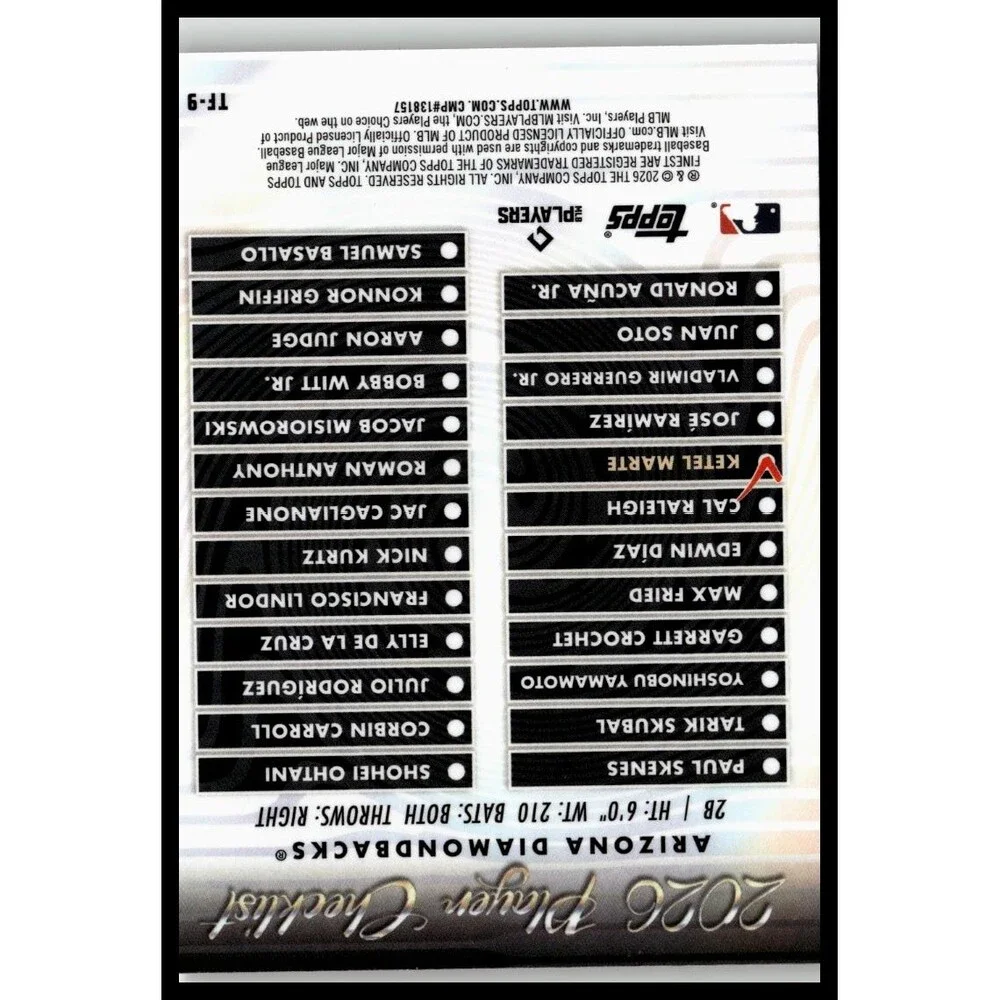 Topps 2026 Finest } Ketel Marte Topps Team Finest